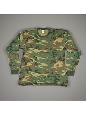 TRU-SPEC USA Long Sleeve Shirt 2XL  Woodland Camouflage - Vintage 80’s 90’s